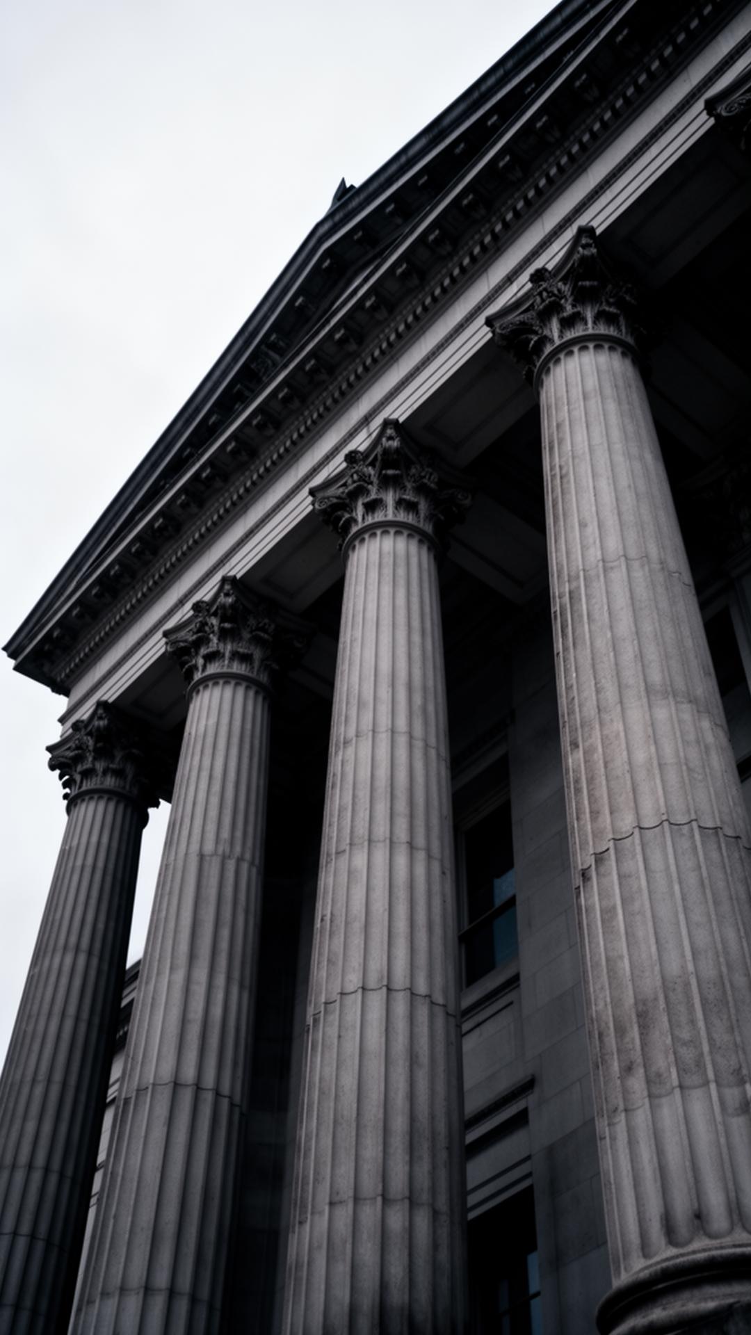 Classical courthouse columns